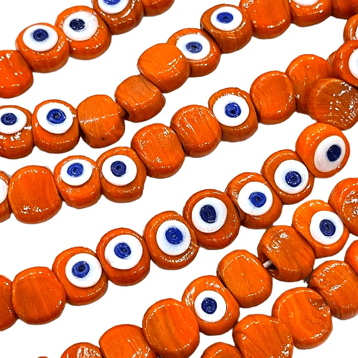 Peppy Beads Necklaces Traditional Turkish Artisan Handmade Glass Evil Eye Beads Large Hole Evil Eye Glass Beads 10 Beads per pack Peppy Beads Necklaces Traditional Turkish Artisan Handmade Glass Evil Eye Beads Large Hole Evil Eye Glass Beads 10 Beads per pack