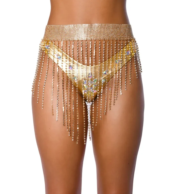 PreStyled Sets THE LUMI SHOP Gold Babe Rhinestone Skirt
