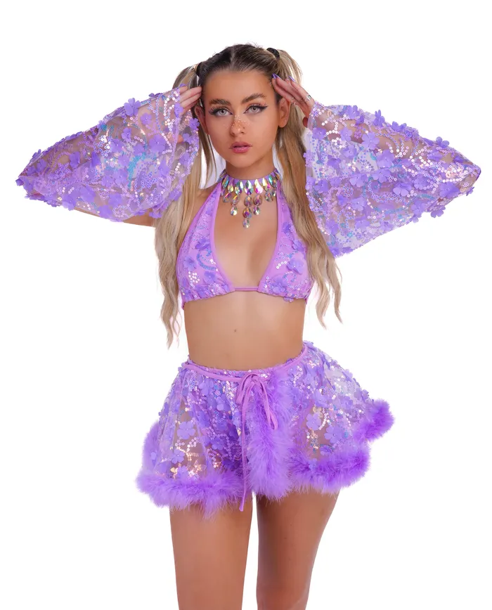 THE LUMI SHOP Lavender Fairy Blossom Set 4 pcs Earrings