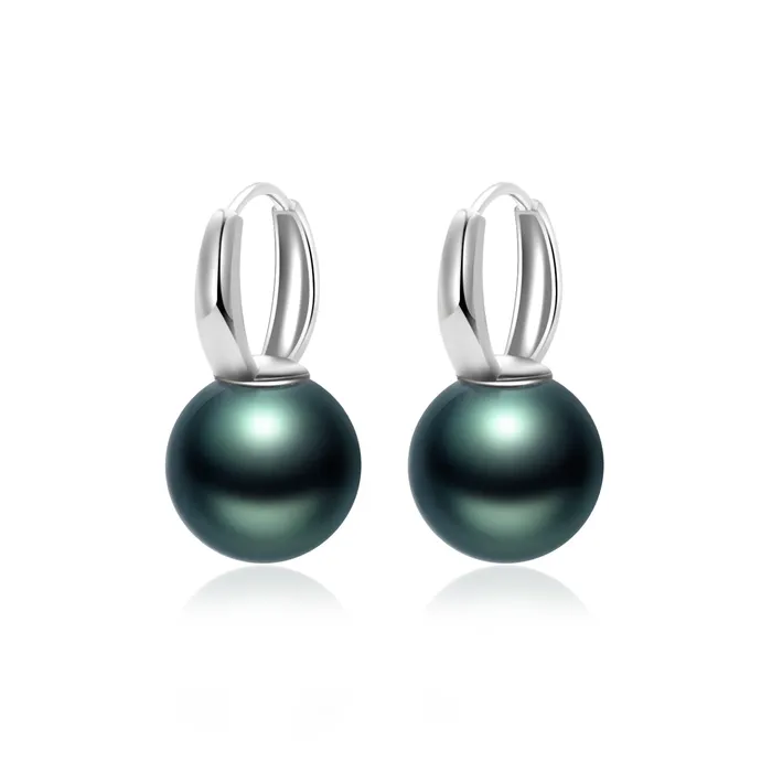 Earrings Pearly Lustre 18K Gold Top Grade Tahitian Pearl Earrings KE00191