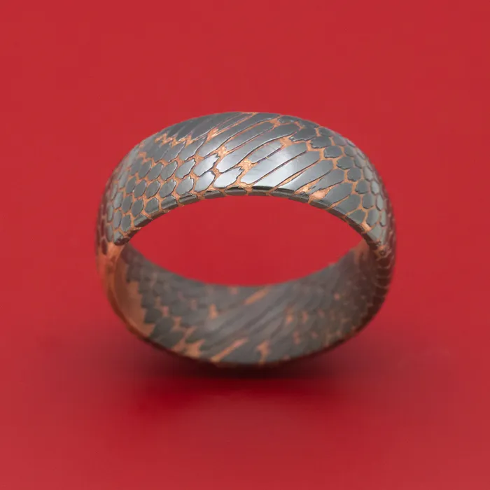 Lashbrook Rings Darkened Superconductor Mens Ring Custom Made TitaniumNiobium And Copper Band Lashbrook Rings Darkened Superconductor Mens Ring Custom Made TitaniumNiobium And Copper Band