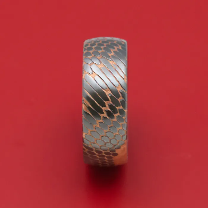 Lashbrook Rings Darkened Superconductor Mens Ring Custom Made TitaniumNiobium And Copper Band Lashbrook Rings Darkened Superconductor Mens Ring Custom Made TitaniumNiobium And Copper Band