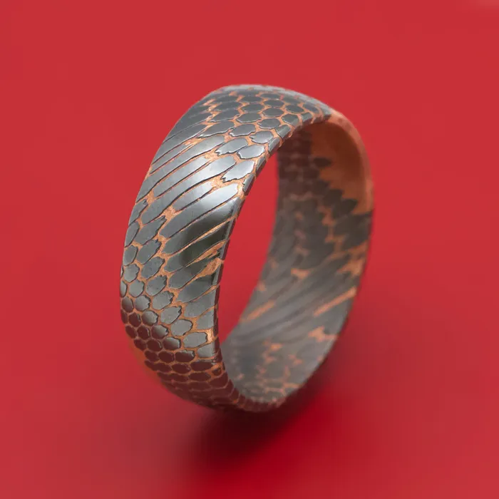 Lashbrook Rings Darkened Superconductor Mens Ring Custom Made TitaniumNiobium And Copper Band Lashbrook Rings Darkened Superconductor Mens Ring Custom Made TitaniumNiobium And Copper Band