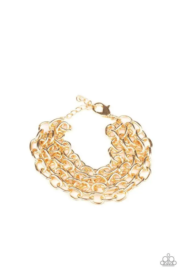 Bracelets Paparazzi Bracelet Fast Ball Gold Paparazzi Jewelry