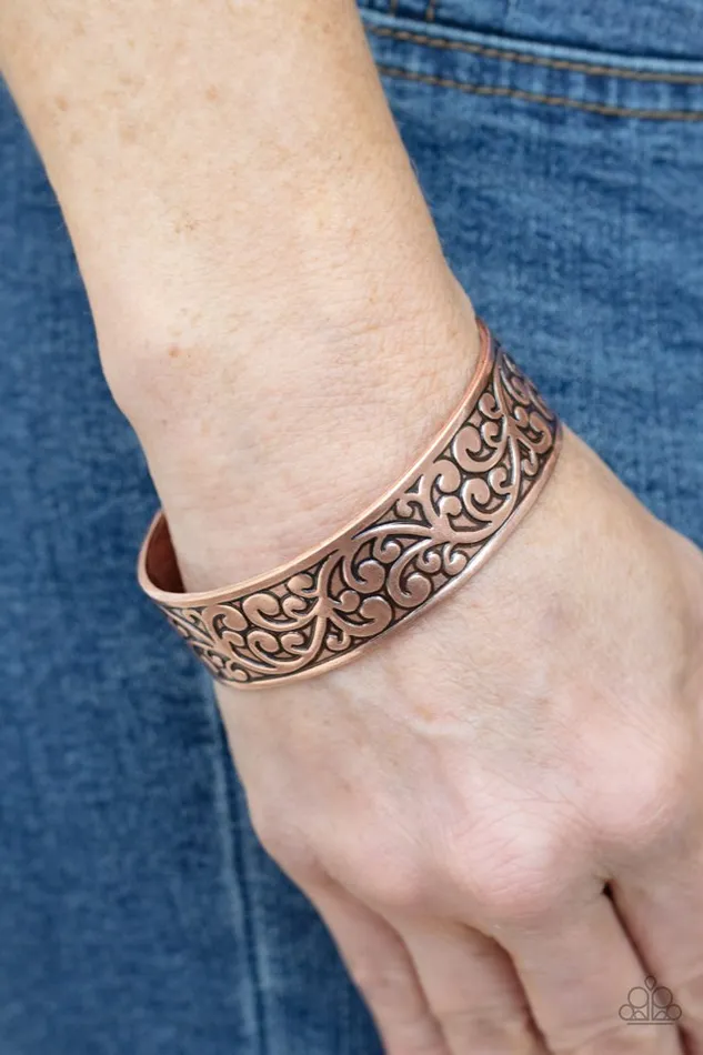 Bracelets Paparazzi Bracelet Read The VINE Print Copper Paparazzi Jewelry