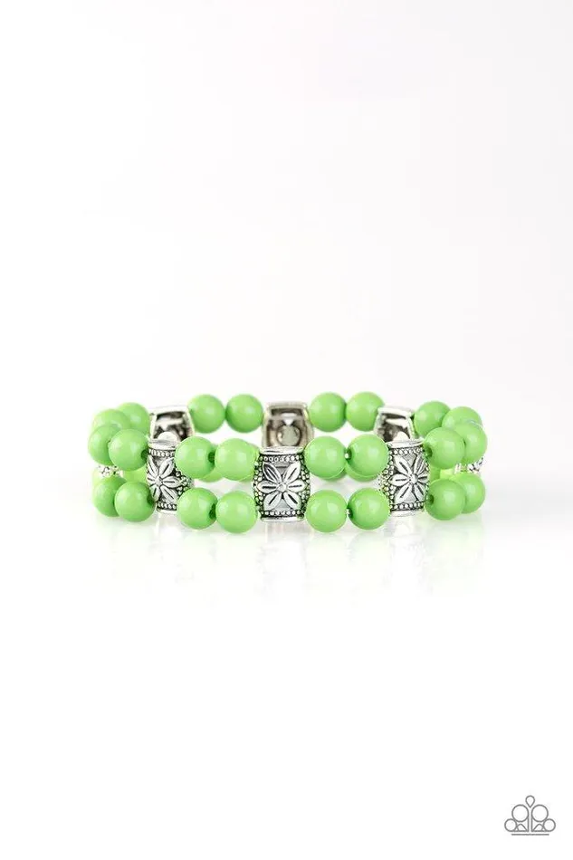 Bracelets Paparazzi Jewelry Paparazzi Bracelet Daisy Debutante Green