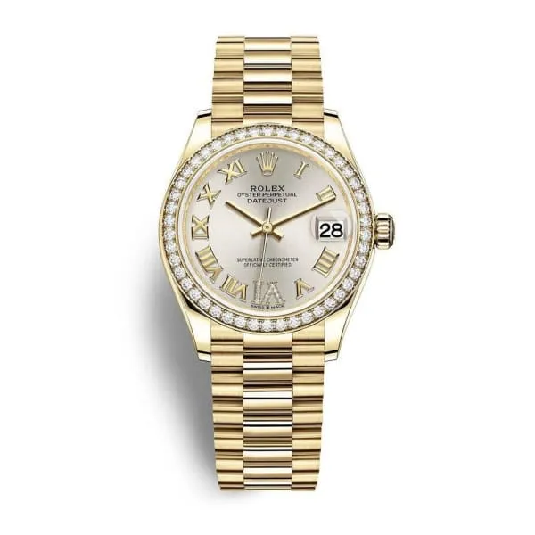 Bracelets Rolex Rolex Datejust 31mm Ref 278288rbr0020 Silver Dial 18K Yellow Gold President Bracelet Womens Watch Bracelets Rolex Rolex Datejust 31mm Ref 278288rbr0020 Silver Dial 18K Yellow Gold President Bracelet Womens Watch