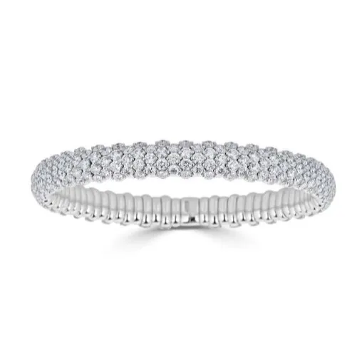 Bracelets Zydo Zydo 18K White Gold Diamond Stretch Bracelet