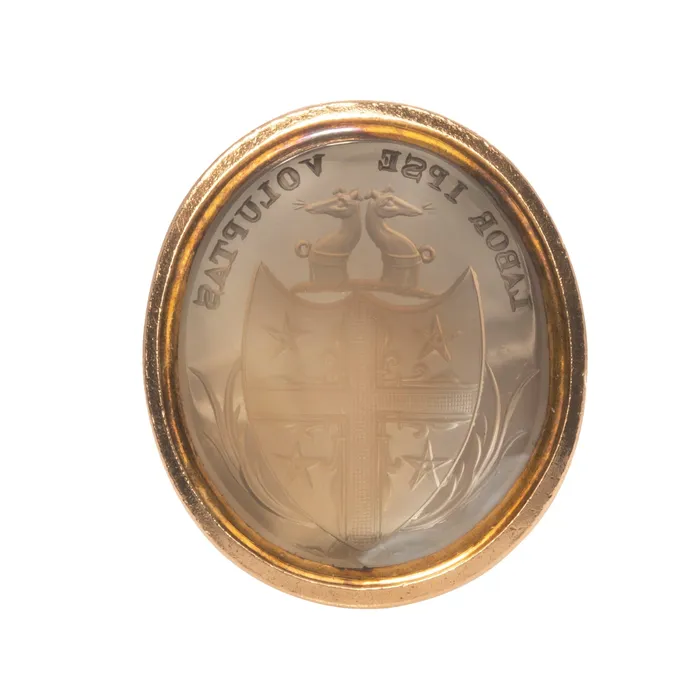 Croghans PreStyled Sets Victorian Agate Intaglio Seal 10K Gold Fob Pendant
