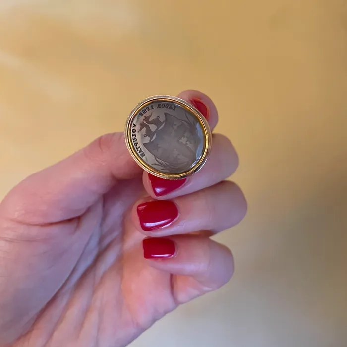 Croghans PreStyled Sets Victorian Agate Intaglio Seal 10K Gold Fob Pendant