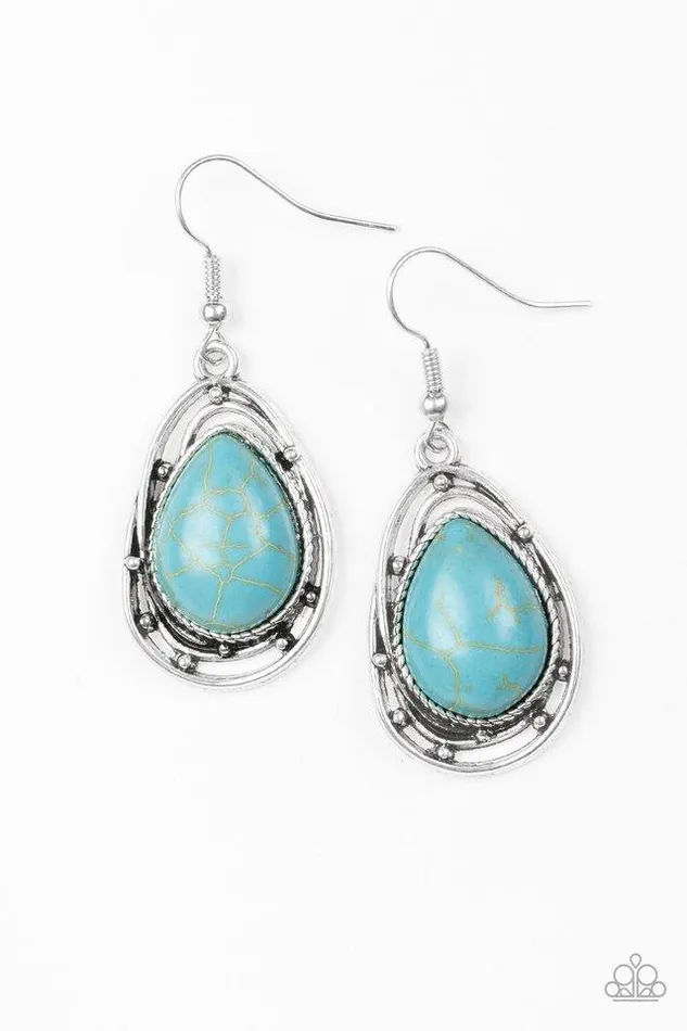 Earrings Paparazzi Earring Abstract Anthropology Blue Paparazzi Jewelry