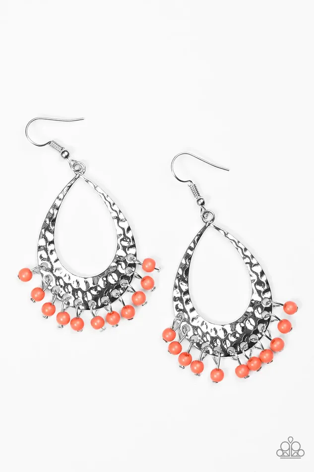 Earrings Paparazzi Earring Casually Cancun Orange Paparazzi Jewelry