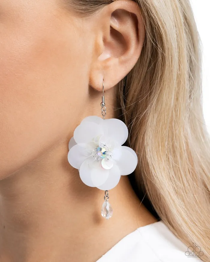 Earrings Paparazzi Jewelry Paparazzi Earring Oversized Opulence White