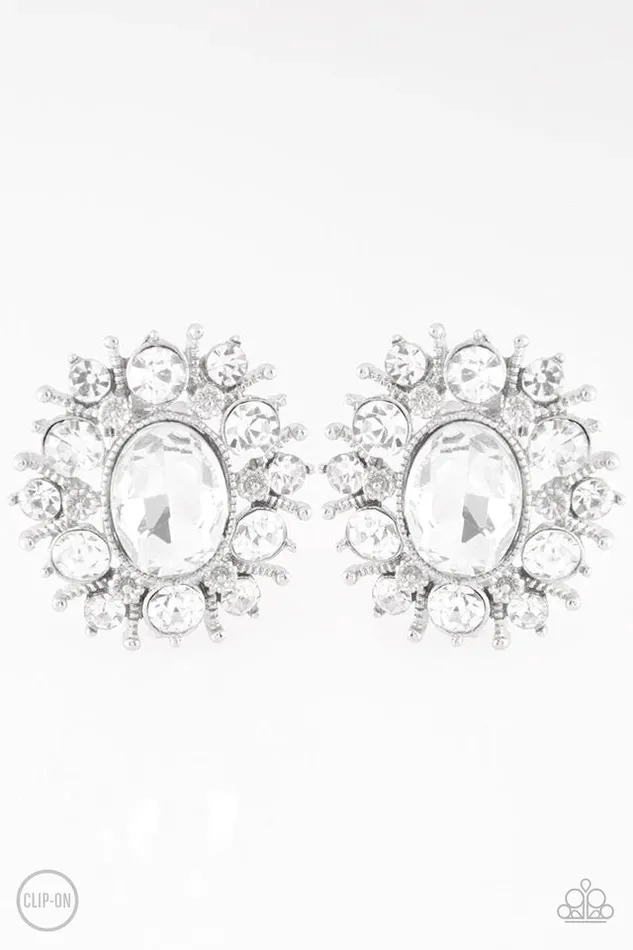 Earrings Paparazzi Jewelry Paparazzi Earring Serious Star Power White