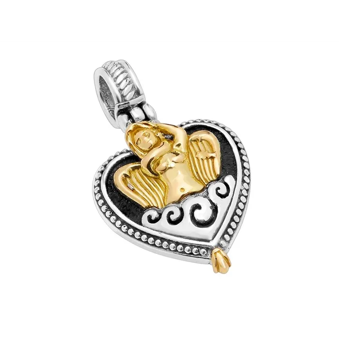 Konstantino Konstantino Angelic Silver and 18K Gold Small Heart Angel Pendant PreStyled Sets Konstantino Konstantino Angelic Silver and 18K Gold Small Heart Angel Pendant PreStyled Sets