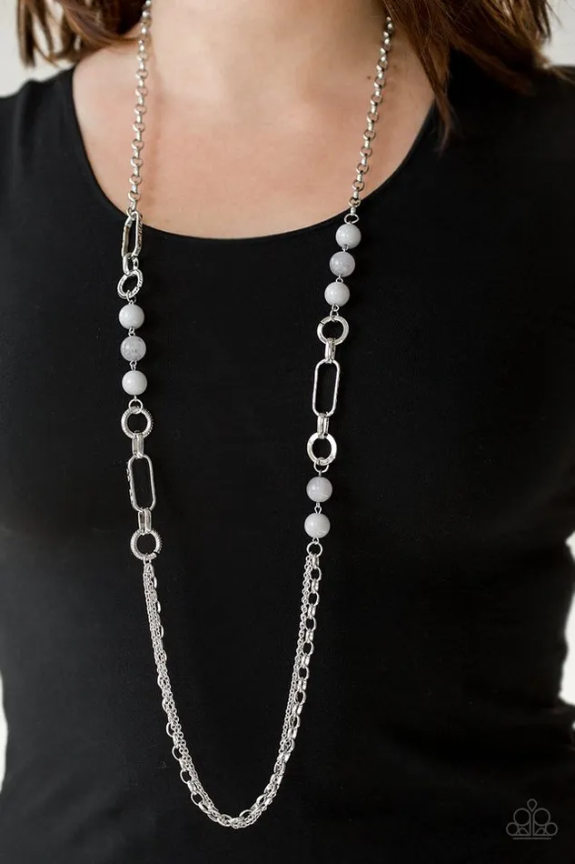 Necklaces Paparazzi Jewelry Paparazzi Necklace CACHE Me Out Silver