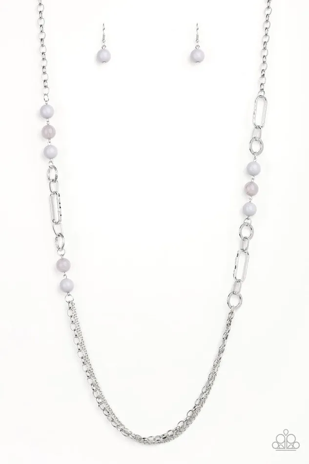 Necklaces Paparazzi Jewelry Paparazzi Necklace CACHE Me Out Silver Necklaces Paparazzi Jewelry Paparazzi Necklace CACHE Me Out Silver