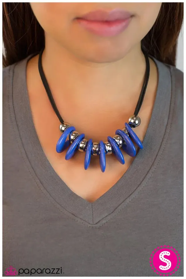 Necklaces Paparazzi Jewelry Paparazzi Necklace Fearless Fascination Blue
