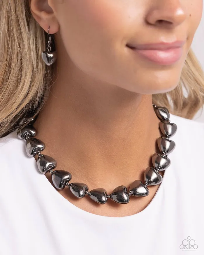 Necklaces Paparazzi Jewelry Paparazzi Necklace Hello Heartstrings Black