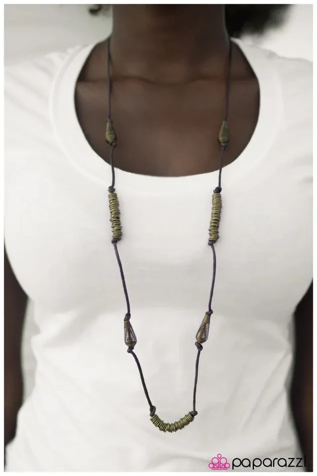 Necklaces Paparazzi Jewelry Paparazzi Necklace Spring Into Action Brass
