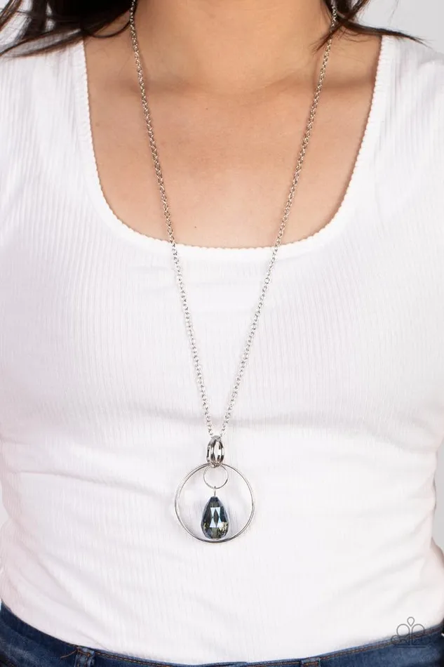 Necklaces Paparazzi Jewelry Paparazzi Necklace Swinging Shimmer Blue