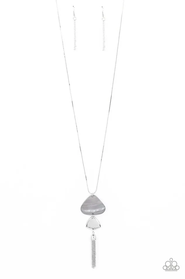 Necklaces Paparazzi Jewelry Paparazzi Necklace TIDE You Over Silver Necklaces Paparazzi Jewelry Paparazzi Necklace TIDE You Over Silver