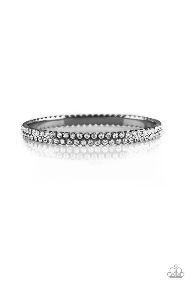 Paparazzi Bracelet Decked Out In Diamonds Black Paparazzi Jewelry Bracelets
