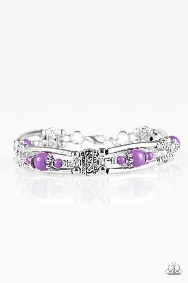 Paparazzi Bracelet Happy Vibe Happy Tribe Purple Paparazzi Jewelry Bracelets