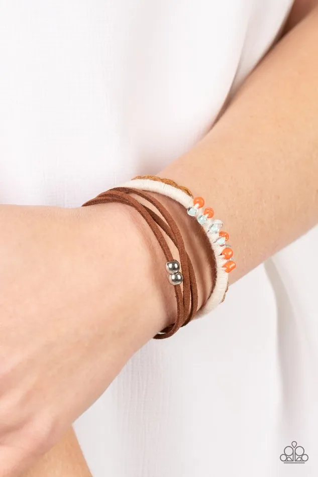 Paparazzi Bracelet Summer Spectacle Orange Paparazzi Jewelry Bracelets