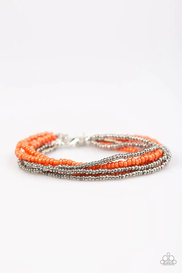 Paparazzi Jewelry Bracelets Paparazzi Bracelet She Will BEAD Loved Orange