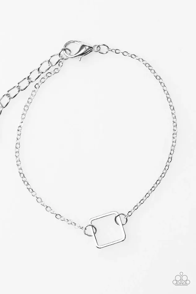 Paparazzi Jewelry Bracelets Paparazzi Bracelet The SQUARE Minimum Silver