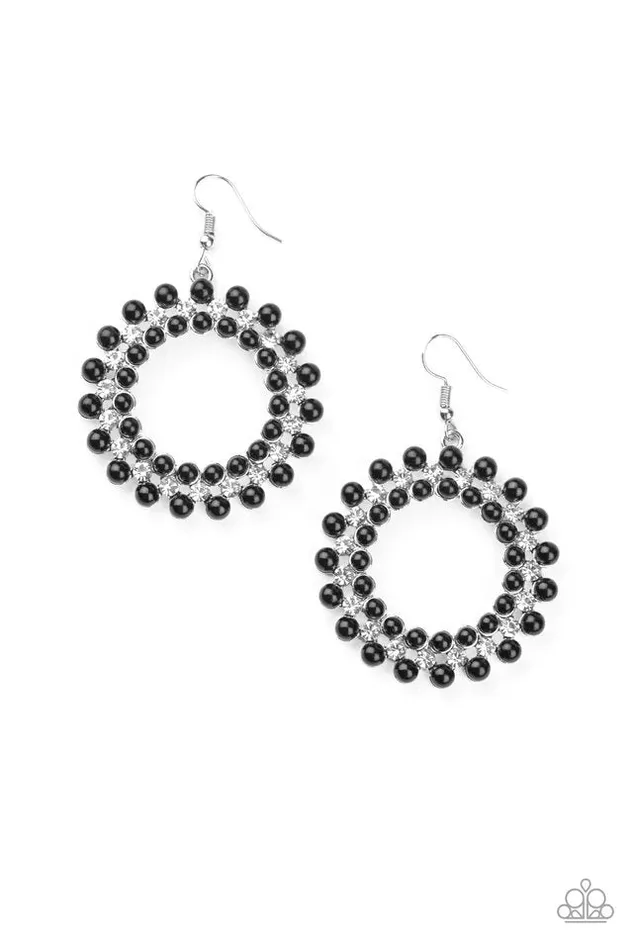 Paparazzi Jewelry Earrings Paparazzi Earring Pearly Poise Black
