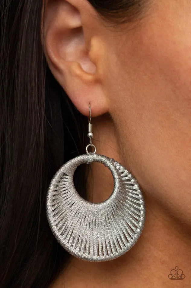 Paparazzi Jewelry Earrings Paparazzi Earring Weaving My Web Silver