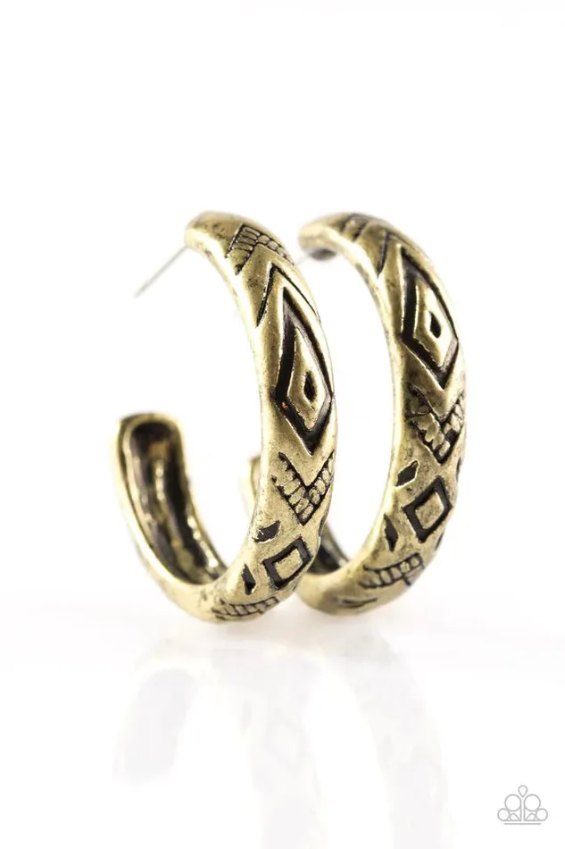 Paparazzi Jewelry Earrings Paparazzi Earring Wild Vibes Brass
