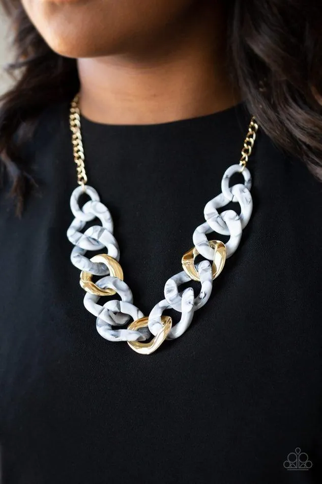 Paparazzi Jewelry Necklaces Paparazzi Necklace I Have A HAUTE Date White