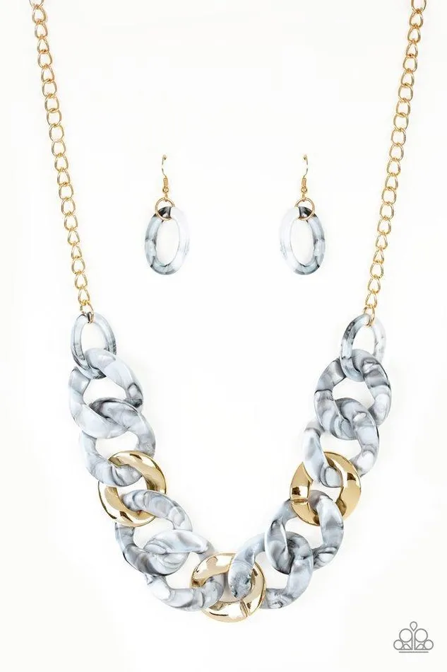 Paparazzi Jewelry Necklaces Paparazzi Necklace I Have A HAUTE Date White Paparazzi Jewelry Necklaces Paparazzi Necklace I Have A HAUTE Date White