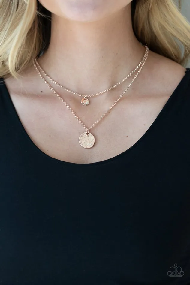 Paparazzi Jewelry Necklaces Paparazzi Necklace Modern Minimalist Rose Gold