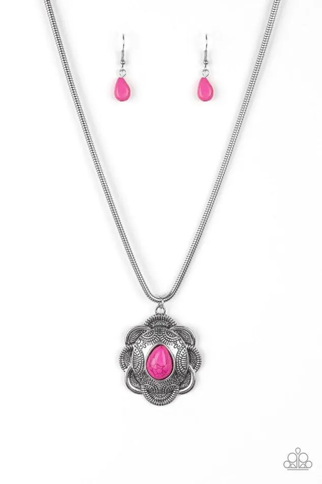 Paparazzi Jewelry Necklaces Paparazzi Necklace Mojave Meadow Pink