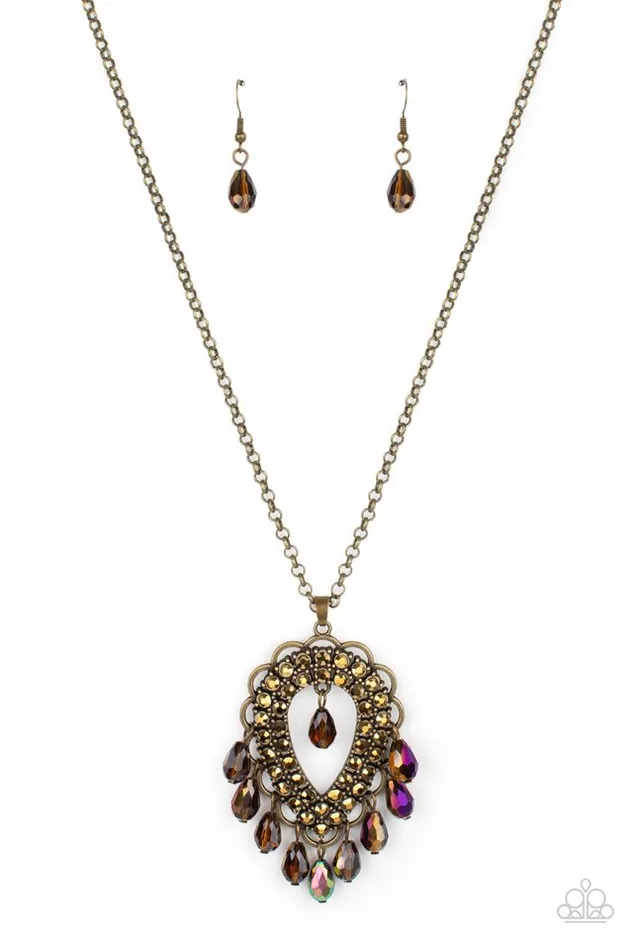 Paparazzi Jewelry Necklaces Paparazzi Necklace Teasable Teardrops Brass Paparazzi Jewelry Necklaces Paparazzi Necklace Teasable Teardrops Brass