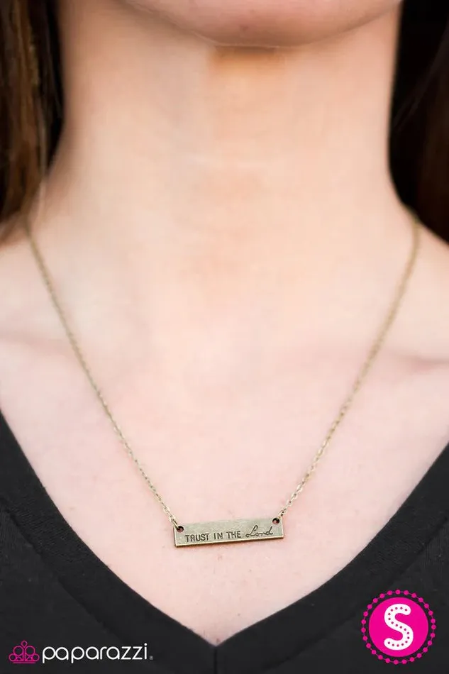 Paparazzi Jewelry Necklaces Paparazzi Necklace Trust In The Lord Brass