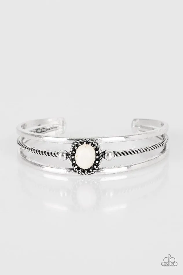 Paparazzi Jewelry Paparazzi Bracelet Borderline Borderland White Bracelets