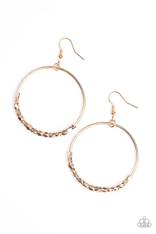 Paparazzi Jewelry Paparazzi Earring Double Edge Gold Earrings