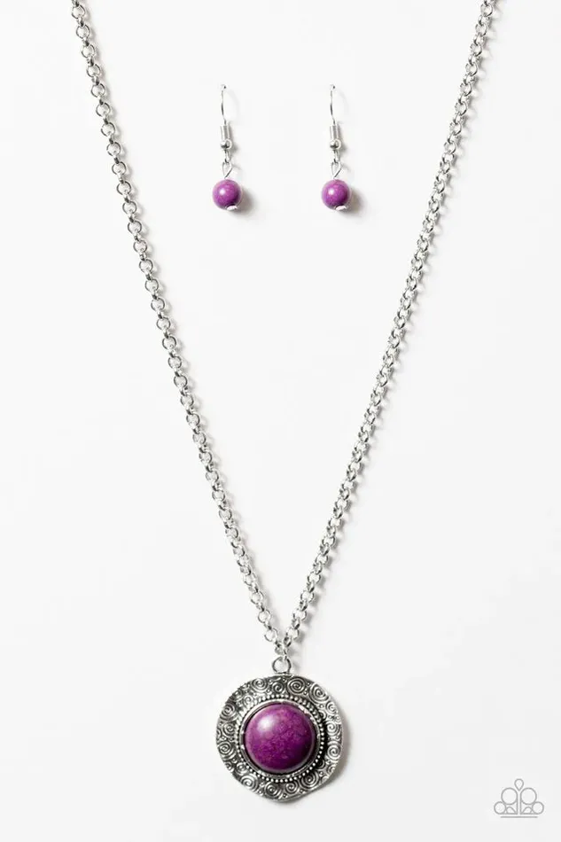 Paparazzi Necklace Course Of Nature Purple Paparazzi Jewelry Necklaces
