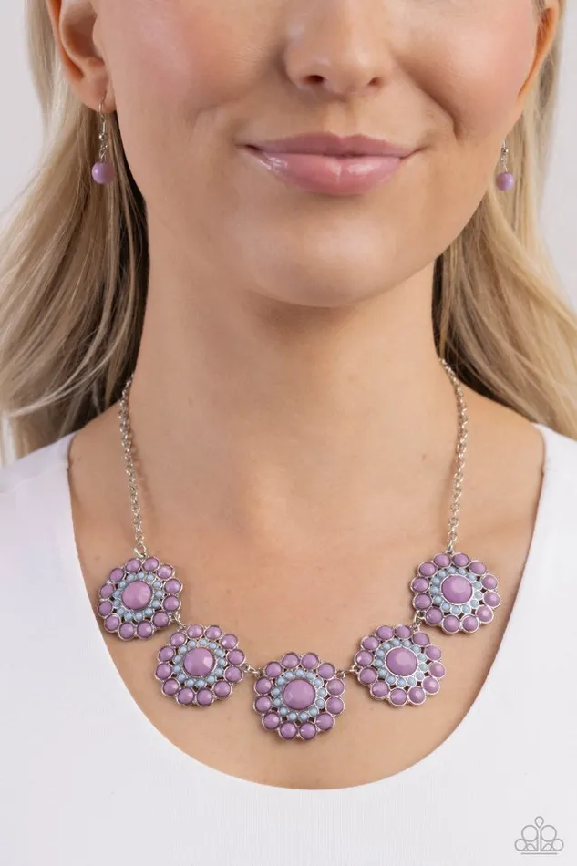 Paparazzi Necklace Floral Fervor Purple Paparazzi Jewelry Necklaces