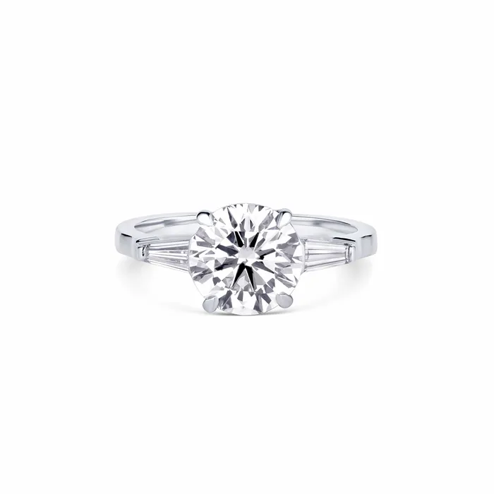 Platinum 200ct Diamond Three Stone Ring GIA Certified CJ Charles Jewelers Rings