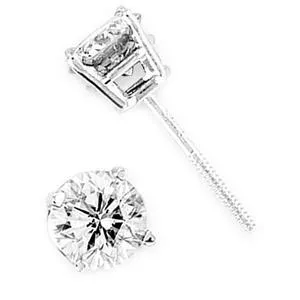 Earrings 1 Carat Round Prong Set Natural Earth Mined Diamond Stud Lady Earrings GB Earrings 1 Carat Round Prong Set Natural Earth Mined Diamond Stud Lady Earrings GB