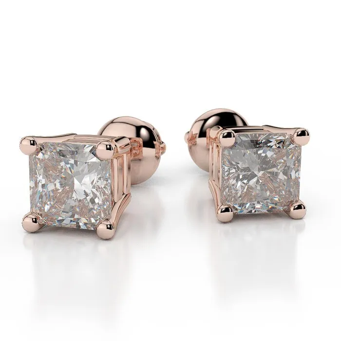 Earrings GB F Vs1 Sparkling 350 Ct Natural Earth Mined Diamonds Lady Studs Earrings Rose Gold 14K