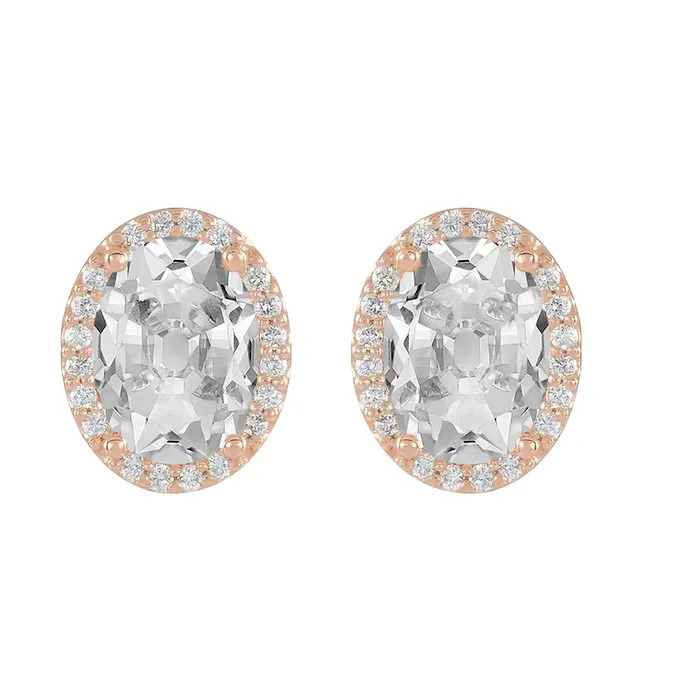 Earrings HarryChadEntcom Halo Genuine Natural Earth Mined Diamond Stud Earrings Oval Old Miner 1050 Carats Rose Gold 14K Earrings HarryChadEntcom Halo Genuine Natural Earth Mined Diamond Stud Earrings Oval Old Miner 1050 Carats Rose Gold 14K