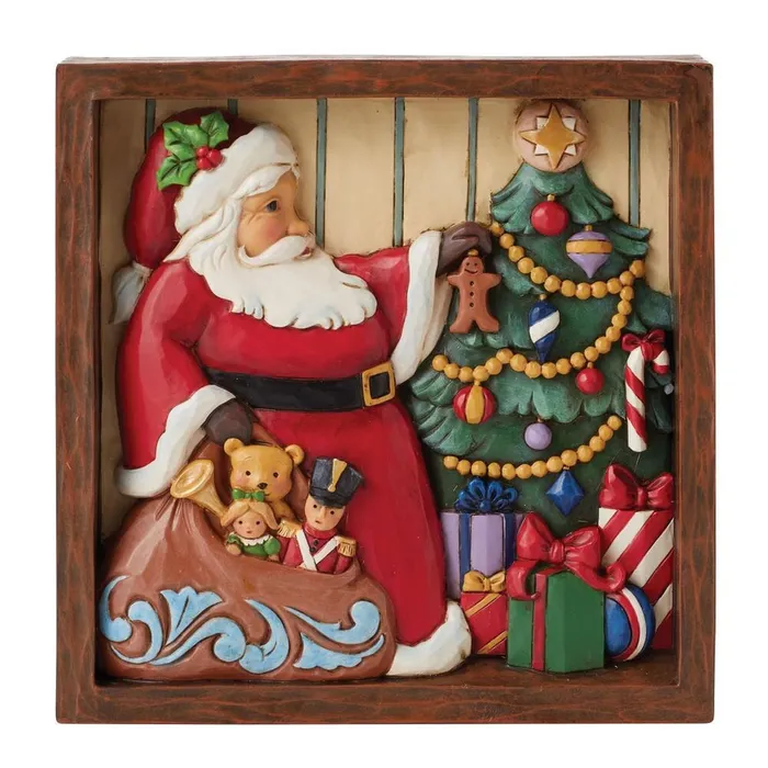 Enesco Enesco Jim Shore Heartwood Creek Santa Decorating Tree Plaque Necklaces Enesco Enesco Jim Shore Heartwood Creek Santa Decorating Tree Plaque Necklaces