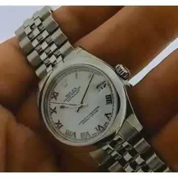 GB Bracelets Datejustmid Sizerolex Watch Jubilee Bracelet White Stick Dial Ss